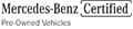 Mercedes-Benz Certified This Vehicle is Mercedes-Benz OEM Certified